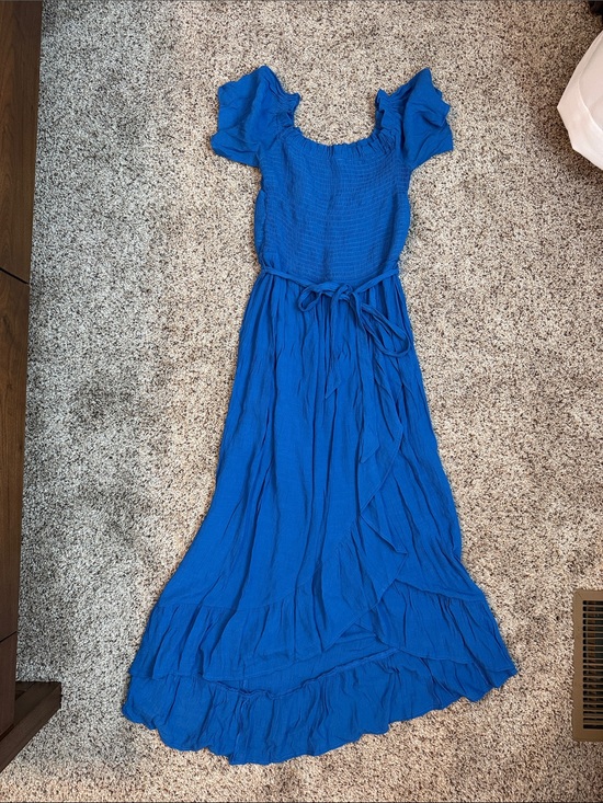 VENUS Dresses & Skirts - VENUS Cobalt Blue Maxi Dress with Tie Waist